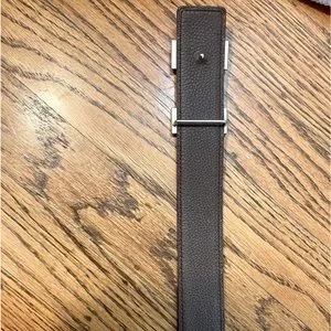 Hermes Silver H Belt Buckle & Reversible Leather Belt (Noir/Chocolat) Size 80 Hermes | Accessories | Hermes Silver H Belt Buckle  main image 3